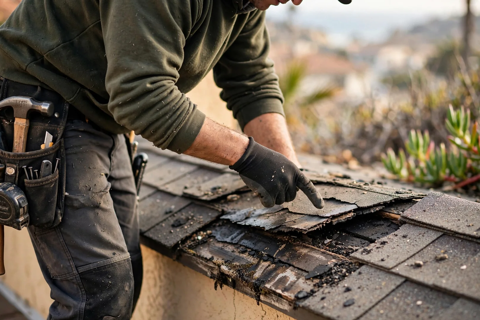 New metal roof panels installed on a Dana Point residence